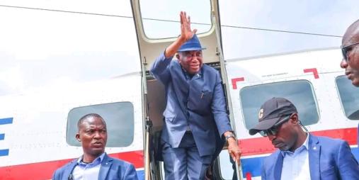 President Joseph Nyuma Boakai, Sr. and delegation arrived in Foya, Lofa County