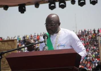 President Weah addresses the nation as 24th President of LiberiaExecutive Mansion Photo