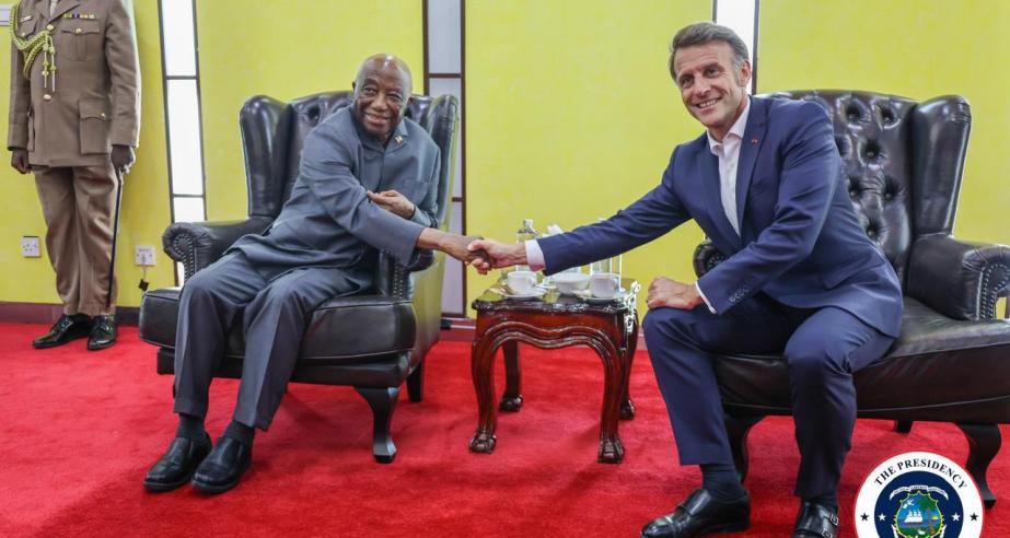 President Boakai Holds Bilateral Talks with French President Emmanuel Macron on Sidelines of Africa Forward Summit