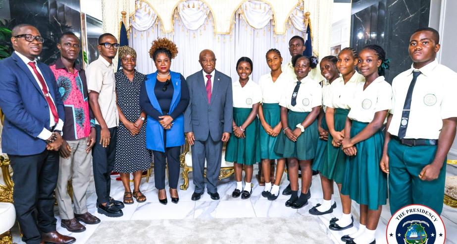 President Boakai Honors Liberian Students for Wining Regional Intellectual Property Championship