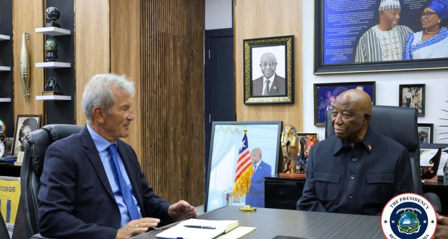 President Boakai Commends Outgoing German Ambassador  ~ as Envoy Takes Leave of the President 