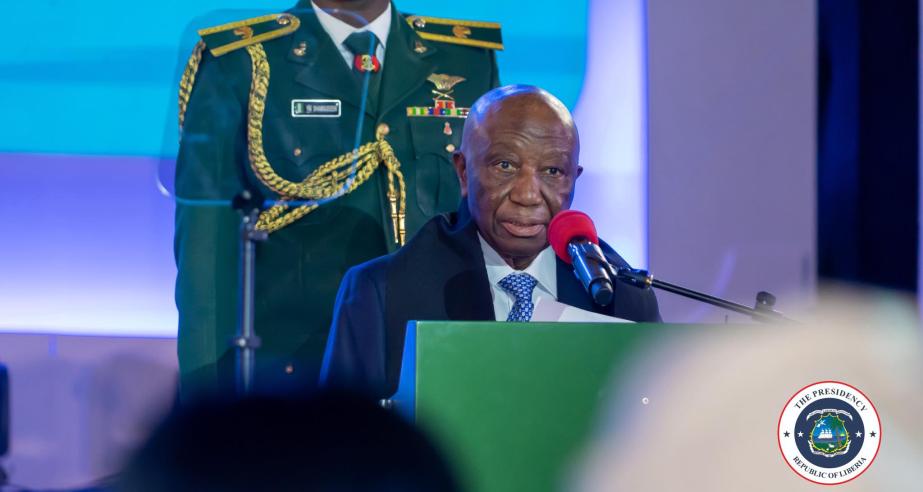 President Boakai Arrives in Abuja 