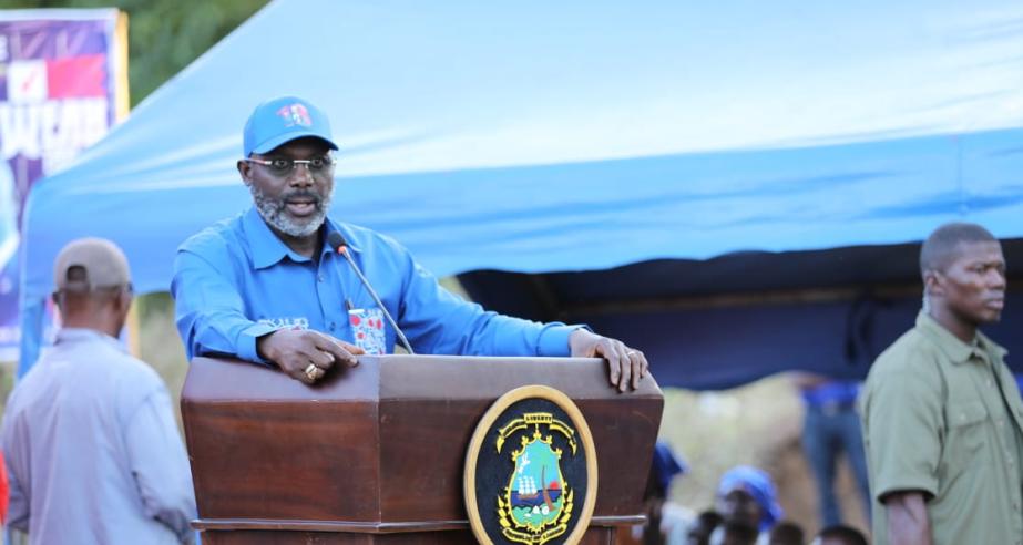 President Weah Takes Campaign Deep Inside Rural Bong