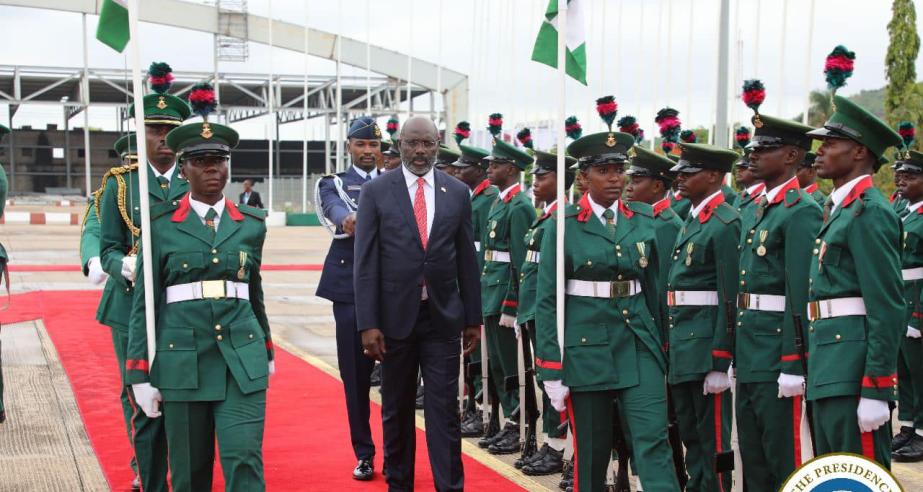 H.E. Dr. George Manneh Weah join African and world leaders and other dignitaries for the inauguration of Nigerian President-elect, Bola Ahmed Tinubu in Abuja.