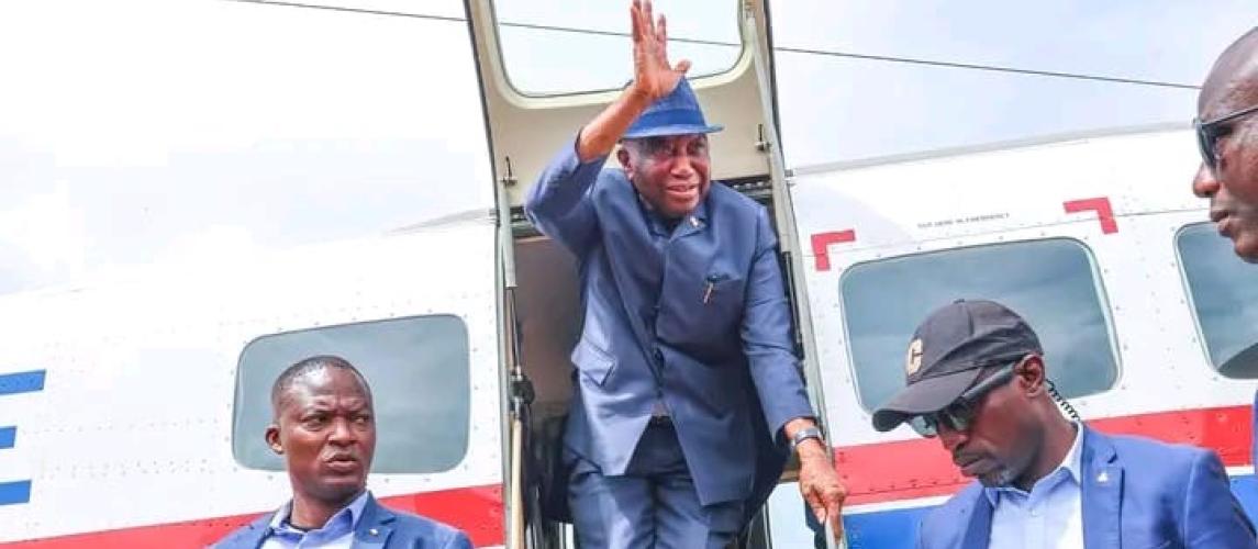 President Joseph Nyuma Boakai, Sr. and delegation arrived in Foya, Lofa County