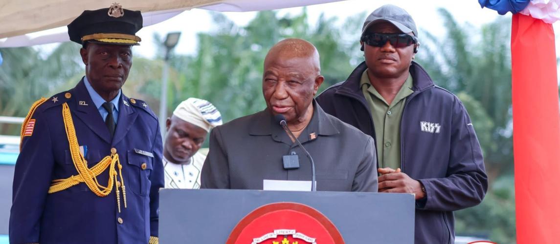 PRESIDENT BOAKAI DEDICATES NEWLY RENOVATED BARRACKS