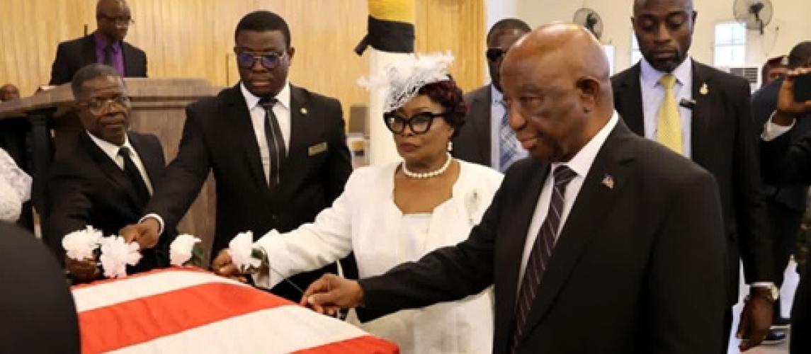 President Boakai Calls for Peace and Unity at the Official Funeral Service 