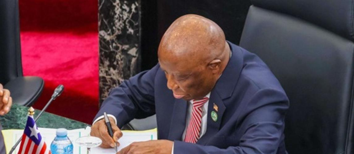 President Boakai Joins West African Leaders in Signing ECOWAS 50th Anniversary Declaration