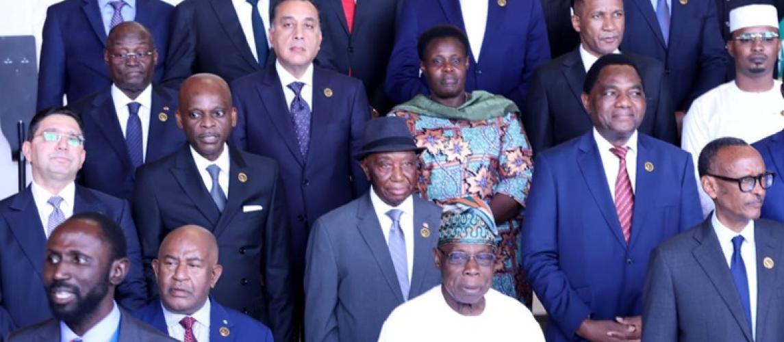 President Boakai posed in a photograph with African Leaders