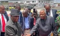 The Late Amb. Sylvester Grisby and President Boakai