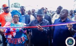 President Boakai, First Lady Dedicate Newly Renovated Gertrude Yancy Public School in Clay Bomi County~ Say, “Liberia's Future is Worth Investing In”