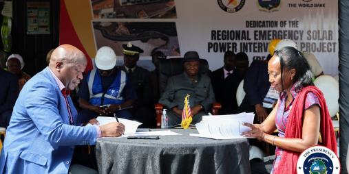 President Boakai Oversees Signing of US$125 Million in World Bank Financing Agreements for Digital Connectivity, Renewable Energy, and Road Infrastructure
