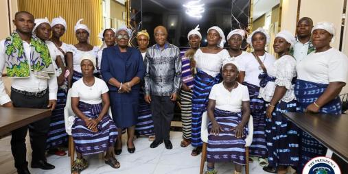 Maryland Women Pay Courtesy Visit, Honor President Boakai for Development Gains