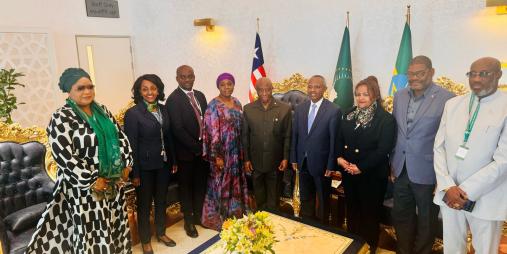 Ethiopian Airlines CEO Mesfin Tasew and President Boakai Hold Talks